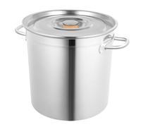 Olla de acero inoxidable, 30/50/70 litros, olla de inducción con tapa, espesor de 0,8 mm, gran olla para todos los tipos de cocinas y grandes cocinas (70L)