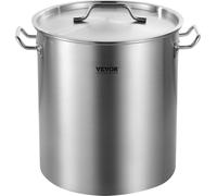 Olla de acero inoxidable de gran capacidad, 42 litros, ideal para cocinar grandes cantidades. Juego de cocina que incluye olla, colador, tapa y asa. Olla de alta resistencia, apta para uso comercial,
