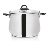 Olla de acero inoxidable ORION con tapa, modelo DALIE, de 26 cm y 10,6 litros, apta para cocinas a gas e inducción