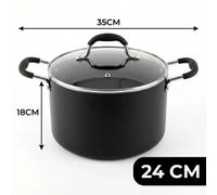 Olla de Aluminio Antiadherente con - para Inducción, Ergonómicas, Sin - Varios Tamaños (Ø22-26cm) |