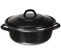 Olla de cocción lenta/guiso Krüger, con tapa, diámetro de 24 cm, esmaltada mate