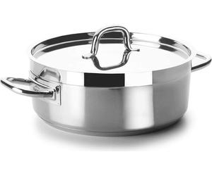 Olla de cocina Lacor CHEF LUXE, modelo 54024, con tapa, de acero inoxidable, diámetro de 24 cm, apta para cocinas de inducción