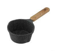 Olla de filtro de aceite de aluminio fundido resistente, olla de almacenamiento de grasa resistente al calor con boquilla, herramienta esencial de cocina negra (negro)