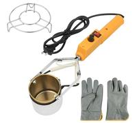 Olla de fusión de plomo de mano, horno de fusión portátil, crisol para soldadura, olla de soldadura rápida de 3-8 min, capacidad 500/1500/3000 g, para fundir estaño, plomo y manualidades metálic 300W