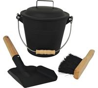 Olla de hierro fundido con tapa - 4,5 litros - Incluye cenicero y paleta - Mango - - Material natural - 18x21.5x16.5 cm