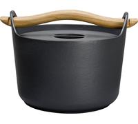 Olla de hierro fundido Iittala Sarpaneva, esmaltada, con asa de madera - 3 litros