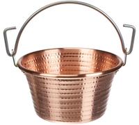 Olla de la línea "Agnelli Family Cooking" de Kessel, de cobre, con asa de hierro y detalles en latón, de 28 cm