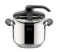 Lagostina Mia Lagoeasy'UP Olla a Presión 7 L en Acero Inoxidable 18/10 Ø 22 cm, Olla Inducción y Gas, Apertura Fácil de la Tapa, Base Irradial Plus de 3 capas, Apta para Lavavajillas