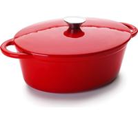 Olla Ibili-Cocotte, de hierro fundido esmaltado, 27x21x10 cm, 3,3 litros, color rojo