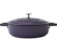 Olla MasterClass, de fondo poco profundo, de aluminio fundido, color morado, 28 cm, 4 litros, en caja de regalo