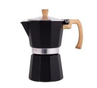 Olla Moka de aluminio, 150/300 ml, cafetera clásica con asa, hervidor manual de cocina, accesorios de café (300 ml, negro)
