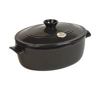 Olla ovalada con tapa para cazo V 6 l antracita Charcoal Emile Henry