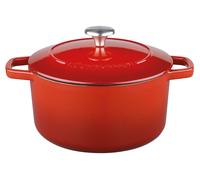 Olla para asar de la marca Küchenprofi, modelo BRETAGNE, redonda, de 24 cm, color rojo, referencia 431000424, código de barras 4007371074278