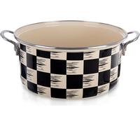 Olla para cocinar con esmalte Orion, diseño Damier, 26 cm, 5 litros, diseño retro
