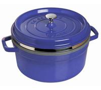 Olla redonda, azul oscuro O 26 cm con vaporera Staub