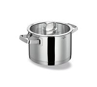 Olla San Remo 20 cm | Base multicapa, asas aislantes del calor y escala interior práctica, apta para todo tipo de cocinas, acero inoxidable
