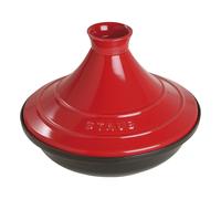 Olla tagine de hierro fundido O 28 cm negro con tapa para cazo color cereza Staub