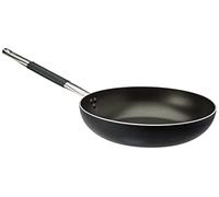 Ollas Agnelli Alblack avellanado Pan de Alta, de Aluminio, de Espesor 3 mm, 8 mm Fondo de inducción, con Mango Tubular de Acero Inoxidable Fresco, Negro, 32 cm