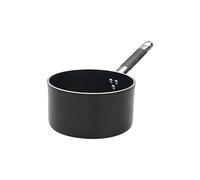 Ollas Agnelli Alblack Cazuela Alta de Aluminio, 5 mm de Espesor, de Acero Inoxidable, Negro, 1,5 litros