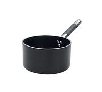 Ollas Agnelli Alblack Cazuela Alta de Aluminio, 5 mm de Espesor, de Acero Inoxidable, Negro, 3,3 litros