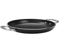 Ollas Agnelli Alblack Pan de Aluminio, 5 mm de Espesor, con 2 Asas en Acero Inoxidable, Negro, 20 cm