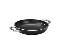 Ollas Agnelli Alblack Pan de Aluminio, 5 mm de Espesor, con 2 Asas en Acero Inoxidable, Negro, 24 cm