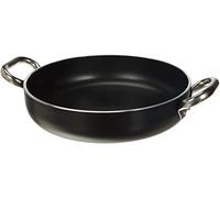 Ollas Agnelli Alblack Pan de Aluminio, 5 mm de Espesor, con 2 Asas en Acero Inoxidable, Negro, 28 cm