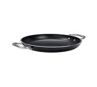 Ollas Agnelli Alblack Pan de Aluminio, 5 mm de Espesor, con 2 Asas en Acero Inoxidable, Negro, 40 cm