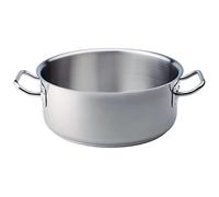 Ollas Agnelli Cacerola Baja con Dos Asas, 18/10 de Acero Inoxidable, Plata, 28 cm