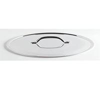 Ollas Agnelli Cubren de Aluminio, con el Puente de Acero Inoxidable, con Hem, de Plata, 36 cm