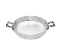 Ollas Agnelli Pan de Aluminio BLTF, con 2 Asas en Acero Inoxidable, Plata, 38 cm