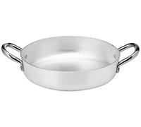 Ollas Agnelli Pan de Aluminio, Espesor de 2 mm, con 2 Asas en Acero Inoxidable, Plata, 20 cm