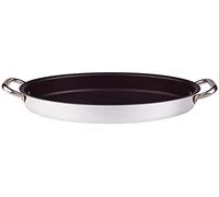 Ollas Agnelli Pan Platinum Oval de Pescado, con 2 Asas en Acero Inoxidable, Plata, 34 cm