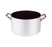Ollas Agnelli Platinum Alta Cazuela, de Aluminio, con 2 Asas en Acero Inoxidable, Plata, 24 cm
