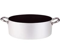 Ollas Agnelli Platinum Alta Cazuela, de Aluminio, con 2 Asas en Acero Inoxidable, Plata, 40 cm