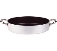 Ollas Agnelli Platinum Baja Cazuela, de Aluminio, con 2 Asas en Acero Inoxidable, Plata, 32 cm