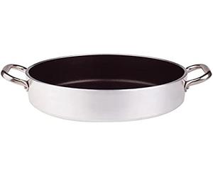 Ollas Agnelli Platinum Baja Cazuela, de Aluminio, con 2 Asas en Acero Inoxidable, Plata, 32 cm