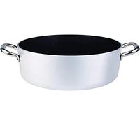 Ollas Agnelli Platinum Cacerola Alta de Aluminio, con 2 Asas en Acero Inoxidable, Plata, 24 litros