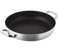Ollas Agnelli Platinum Pan de Aluminio, con Dos Asas en Acero Inoxidable, Plata, 32 cm