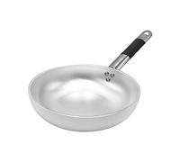 Ollas Agnelli Salto Pan Radiante evasé Alta, de Aluminio, de Espesor 5 mm, con Mango Tubular de Acero Inoxidable Fresca, de Plata, 24 cm