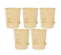 Ollas autoregadas - 5 piezas de maceta con cajón | Juego de plantador de con plato para el jardín del hogar balcón exterior terraza y ventana