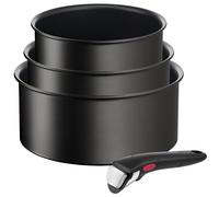 Ollas INGENIO UNLIMITED L7639102, juego de 4, negro, aluminio, Tefal