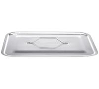Ollas Plan de Agnelli para Cubrir rectangulares Esquinas Redondas, Aluminio, Plata, 40x28 cm