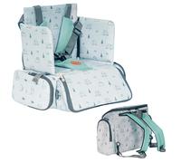 Olmitos - Asiento Elevador para Bebé 3 en 1: Asiento, mochila y bandolera -Universal Correas Ajustable - Montaje Rápido - Bolsillos Prácticos - Compacto para Viajes - Universal con Correas Ajustables