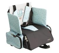 Olmitos - Asiento Elevador para Bebé 3 en 1: Asiento, mochila y bandolera -Universal Correas Ajustable - Montaje Rápido - Bolsillos Prácticos - Compacto para Viajes - Universal (Globo)