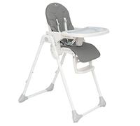 Olmitos - Trona bebe ligera multi posiciones - Asiento regulable con bandeja extraíble - Incluye ruedas y fácil plegado - Asiento acolchado y cómodo con textil anti manchas (CHARCOAL)