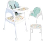 Olmitos - Trona Evolutiva 3 en 1 para Bebé: Trona, Silla Infantil y Mesa con Silla - Arnés de Seguridad, Bandeja Extraíble, Ligera y Ajustable