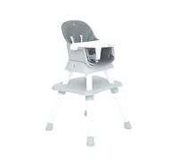Olmitos - Trona Multifunción 5 en 1 - Convertible en Trona, asiento elevador/alzador, taburete, mesa y silla infantil - Hasta los 25kg - Adaptable a la etapa del bebe… Gray