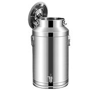 OLSKFUH Bidón De Acero Inoxidable para Transporte De Leche con Grifo, Recipiente para Lácteos De 9 L para Almacenamiento De Líquidos,Siliver-9L