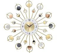 OLSKFUH Reloj De Pared Artístico, Reloj De Pared Sencillo, Reloj De Pared De Metal 3D, Relojes De Pared De Cuarzo Modernos con Diseño De Rayos De Sol, Relojes De Pared Grandes Y,